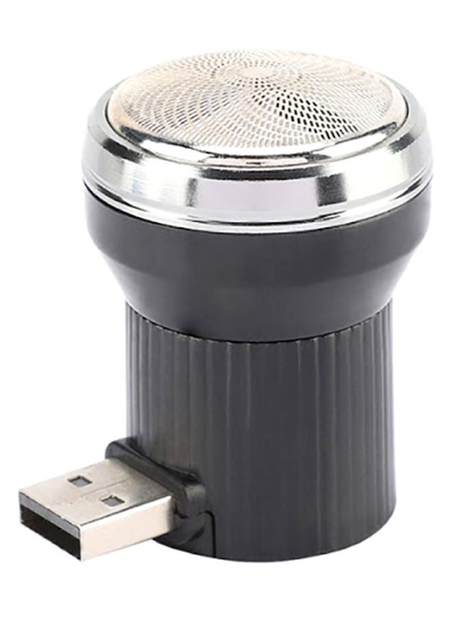 نيبمينينت آلة تهذيب شعر اللحية كهربائية محمولة بمنفذ USB أسود/فضي