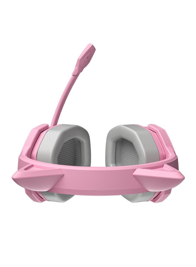 Xiberia V13u Pink Cat Ear Gaming Headset, Wired 7.1 Surround Sound, E-sports Computer Headphones, Internet Celebrity Pubg Headphones, For Girls, Students, Online Cl, Headset - Image 5