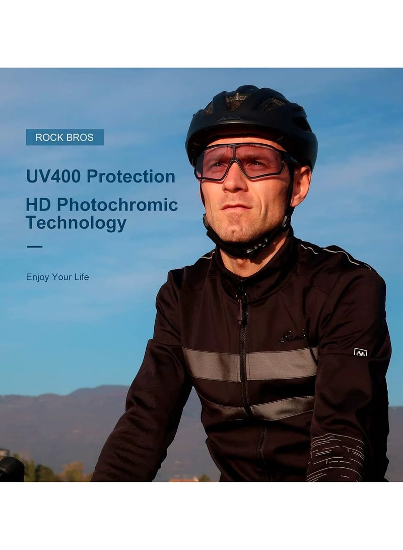 نظارات شمسية لركوب الدراجات الهوائية نظارات شمسية لركوب الدراجات الهوائية نظارات شمسية لركوب الدراجات الهوائية للرجال نظارات شمسية لركوب الدراجات الهوائية نظارات رياضية للدراجات الهوائية (أسود) - Image 4