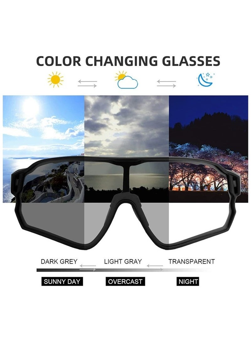 نظارات شمسية لركوب الدراجات الهوائية نظارات شمسية لركوب الدراجات الهوائية نظارات شمسية لركوب الدراجات الهوائية للرجال نظارات شمسية لركوب الدراجات الهوائية نظارات رياضية للدراجات الهوائية (أسود) - Image 3