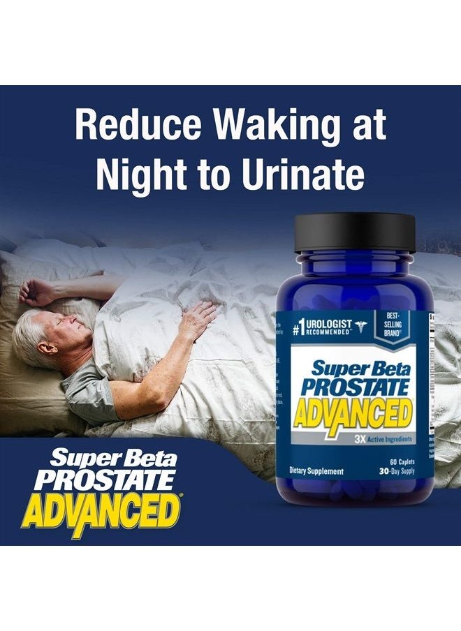 New Vitality - Super Beta Prostate Advanced Prostate Supplement for Men – Reduce Bathroom Trips, Promote Sleep, Support Urinary Health & Bladder Emptying. Beta Sitosterol not Saw Palmetto. (60 Caplets, 1-Bottle) - Image 1