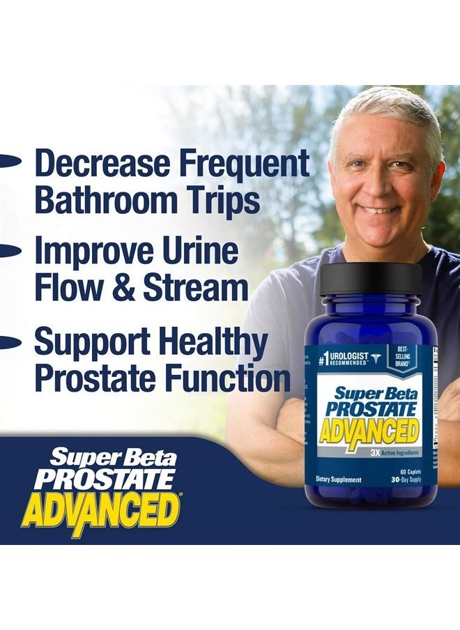 New Vitality - Super Beta Prostate Advanced Prostate Supplement for Men – Reduce Bathroom Trips, Promote Sleep, Support Urinary Health & Bladder Emptying. Beta Sitosterol not Saw Palmetto. (60 Caplets, 1-Bottle) - Image 1