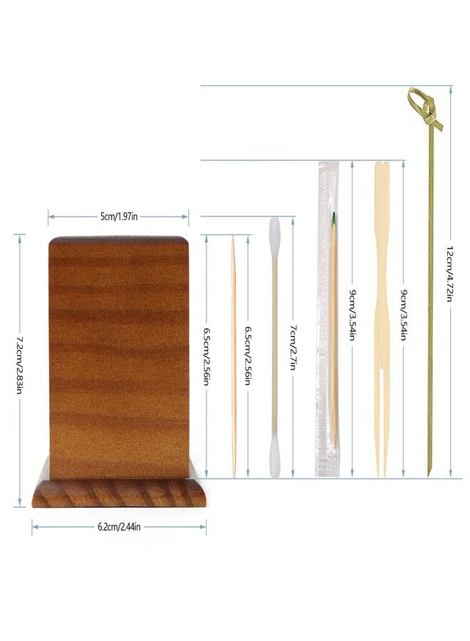 HAWOK Wood Toothpick Holder, Square Toothpick container, for Home, Kitchen, Restaurant - Image 4