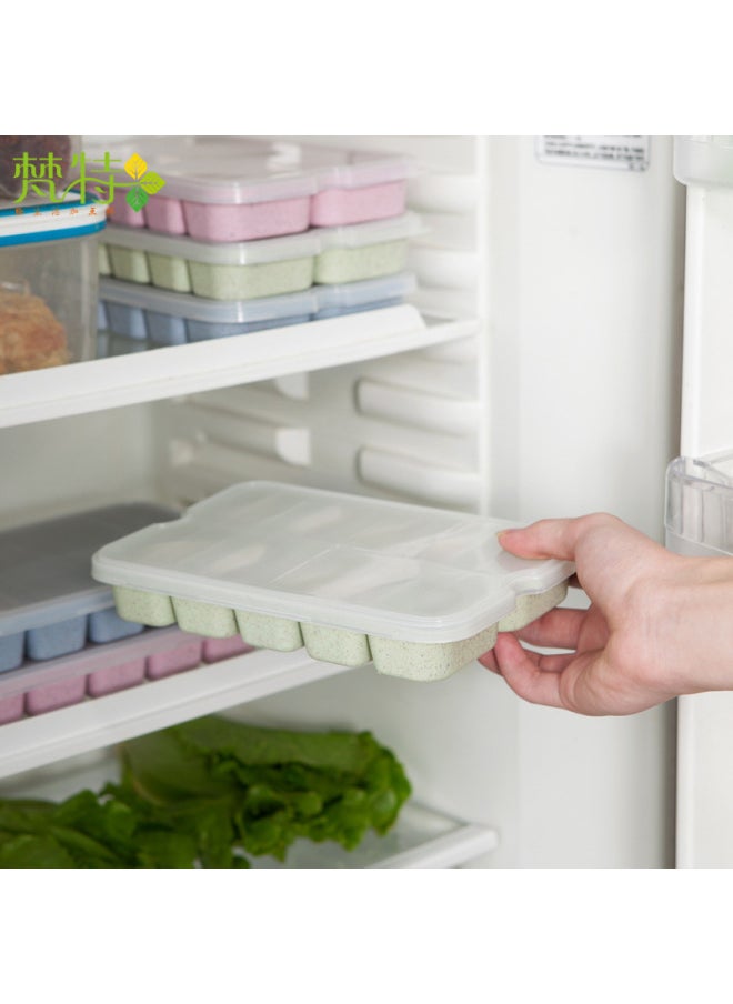 Generic - Fant Home Storage Box Plastic Fresh-keeping Box Kitchen Split Wheat Straw Dumpling Tray Dumpling Box-Specifications:Single Layer-Color:Light Green - Image 1