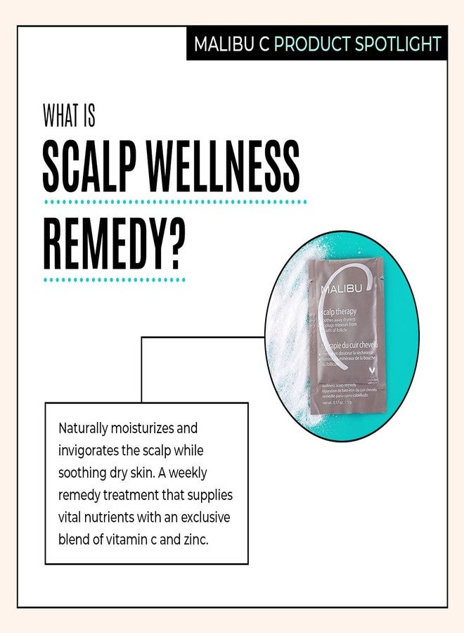 Malibu C Scalp Therapy Wellness Remedy - Scalp Care Remedy Packet to Soothe & Moisturize Dry Scalp - Restores Manageability with Vitamin C and Zinc Gluconate (1 Packet) - Image 3