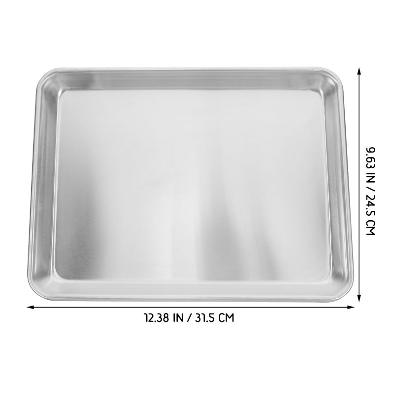 Heavy Duty Aluminum Grill Pan Multi-Functional Baking Tray For Oven Bbq Roasting Steaming Dishwasher Safe Ideal For Home Use - Image 3