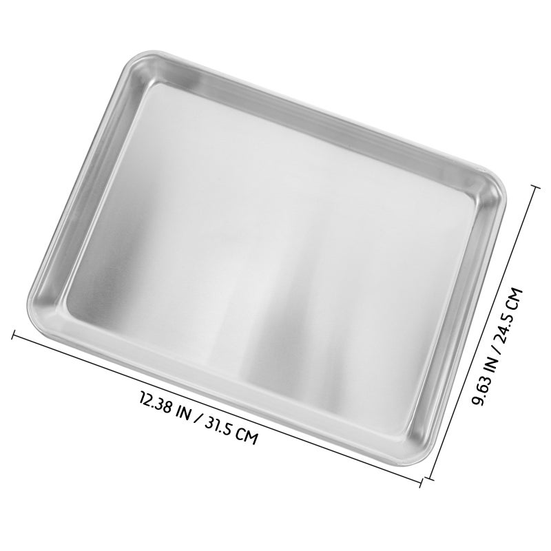 Heavy Duty Aluminum Grill Pan Multi-Functional Baking Tray For Oven Bbq Roasting Steaming Dishwasher Safe Ideal For Home Use - Image 2