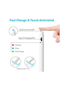 Generic Cisteen Stylus Pen for iPad with Tilt Sensor & Fast Charge, Active Pencil with Palm Rejection Compatible with 2022-2018 Apple iPad Pro 11/12.9,iPad 10/9/8/7/6th Gen,iPad Air 5/4/3,iPad Mini 6/5  - Image 3
