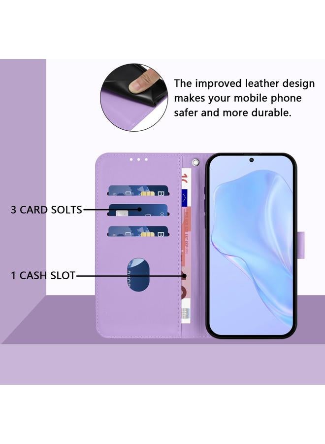 erorex Case For Nothing Phone 2A Skin Feel Solid Color Leather Phone Case with Lanyard - Image 4