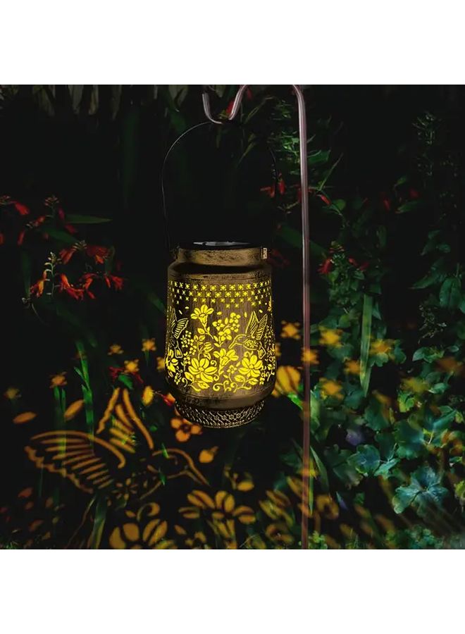 Solar Lantern Outdoor Hanging Light Hummingbird Warm Light Garden Decoration - Image 1