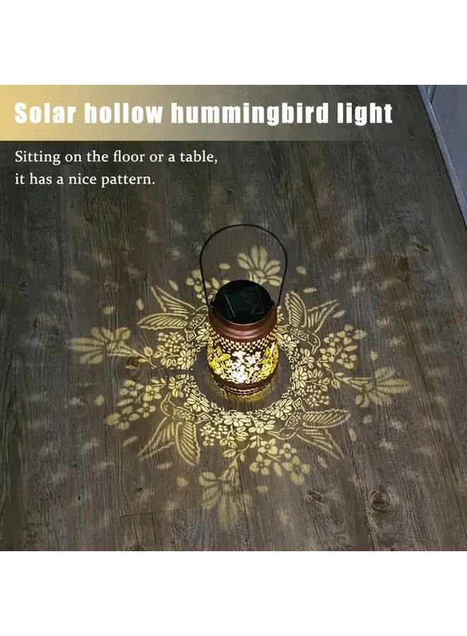 Solar Lantern Outdoor Hanging Light Hummingbird Warm Light Garden Decoration - Image 5