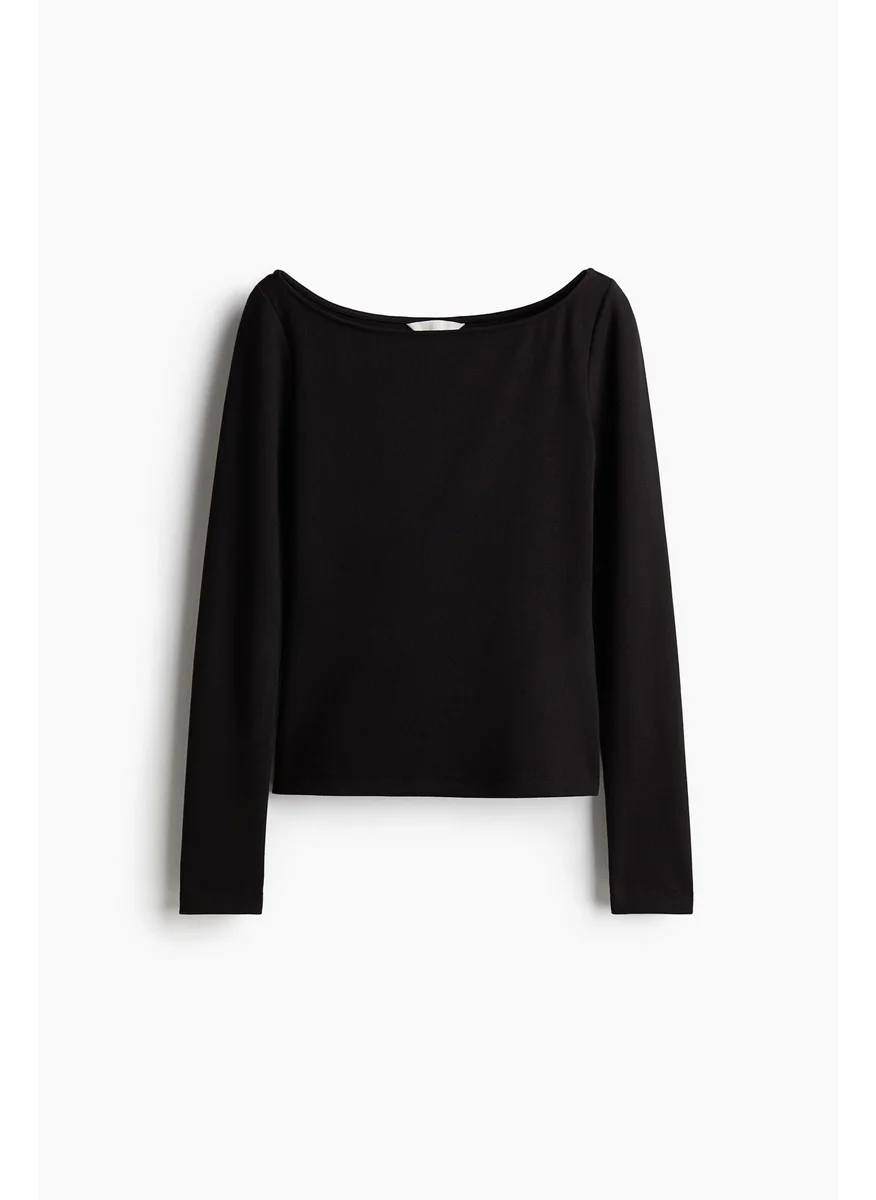 اتش اند ام Boat-Neck Top