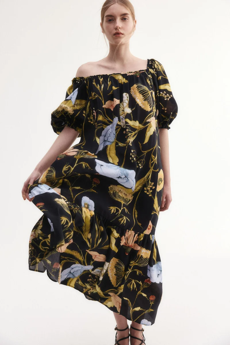 H&M Square-neck maxi dress