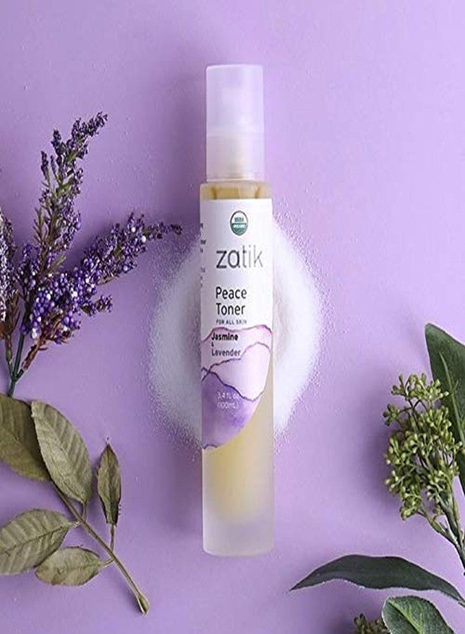 Zatik Naturals - Peace Toner with Jasmine and Lavender, USDA Organic, for All Skins, Refreshing, Comforting, Relaxing and Soothing Toner Promotes Clear Facial Complexion, 3.4 fl oz,100ml - Image 2