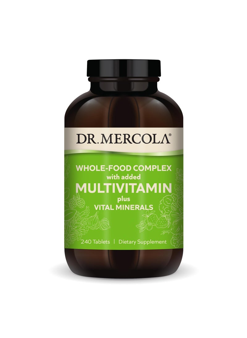 Dr. Mercola Whole-Food Complex with Added Multivitamin Plus Vital Minerals, 240 Tablets, Dietary Supplement  - Image 1