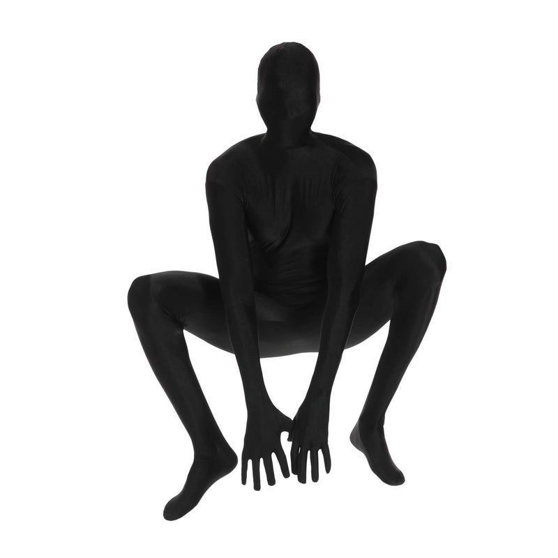 FALETO Unisex Adult Full Body Suit Spandex Zentai Suit Cosplay Halloween Costume, Black S - Image 5
