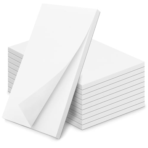Hoiny Note Pads 5.5x8.5 In, 10 Pack Blank Server Notepad, 50 Sheets Per Scratch Memo Pads for Grocery Shopping To Do Lists, Small White Paper for Writing Quick Notes Work Home Office - Image 1