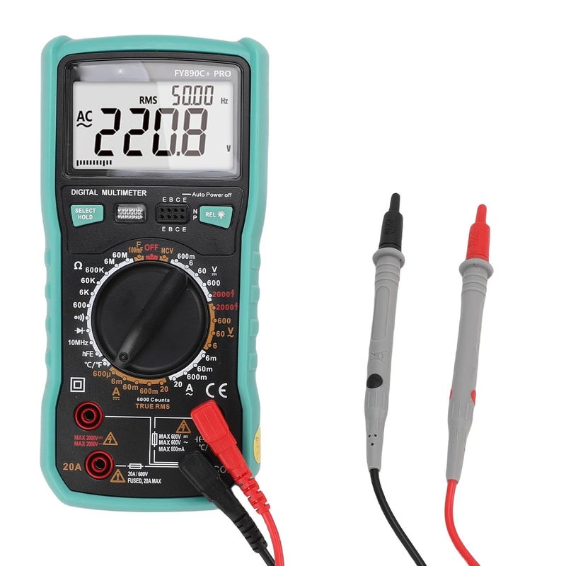 Digital Multimeter, TRMS 6000 Counts 2000V AC DC Voltage Current Multimeter Tester, Volt Meter with Backlight Rubber Sleeve NCV Detection for Electrical Maintenance Home Auto - Image 4