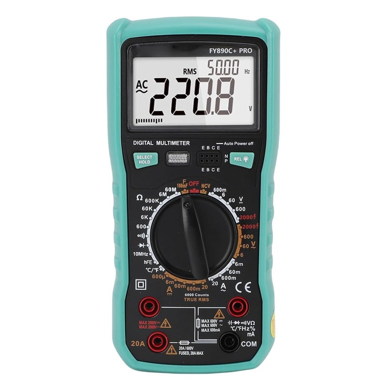 Digital Multimeter, TRMS 6000 Counts 2000V AC DC Voltage Current Multimeter Tester, Volt Meter with Backlight Rubber Sleeve NCV Detection for Electrical Maintenance Home Auto - Image 1