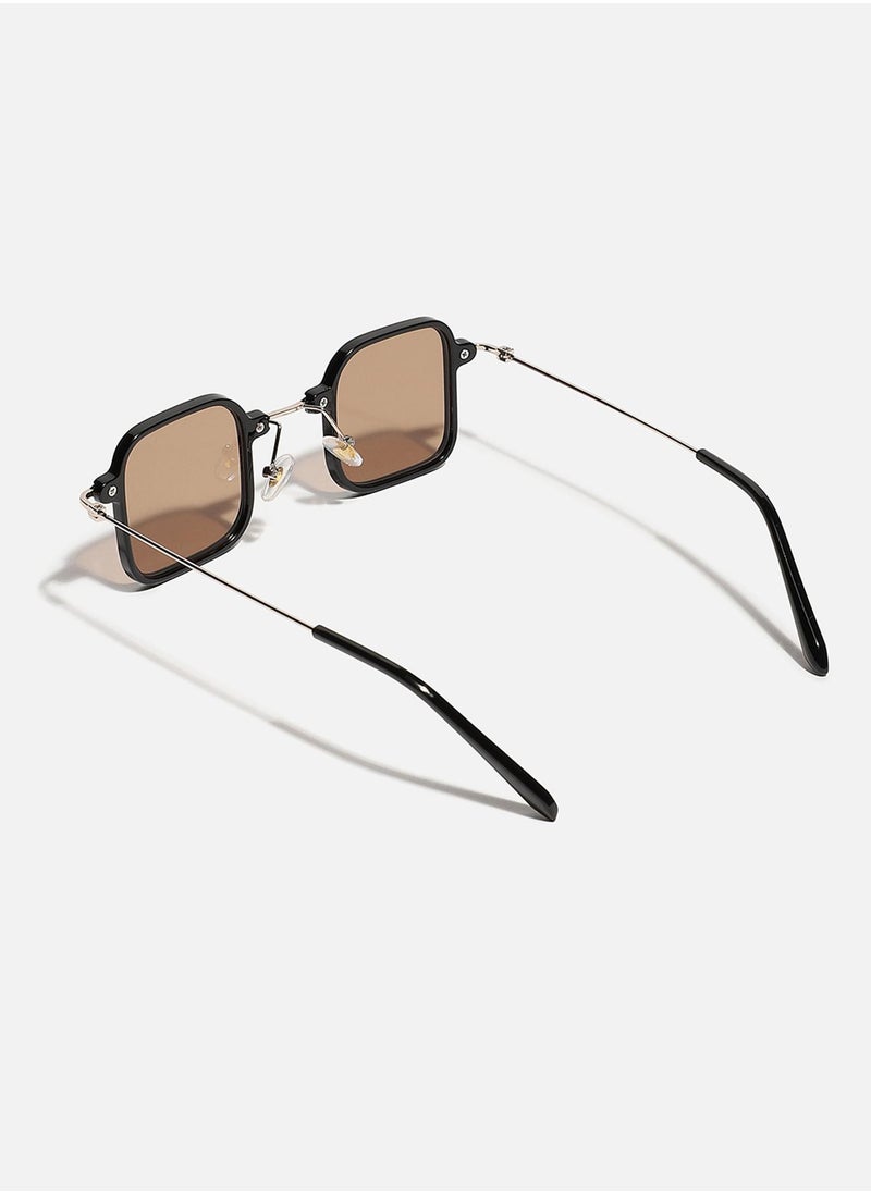 Haute Sauce Brown Lens Black Colour Oversized Sunglasses  - Image 3