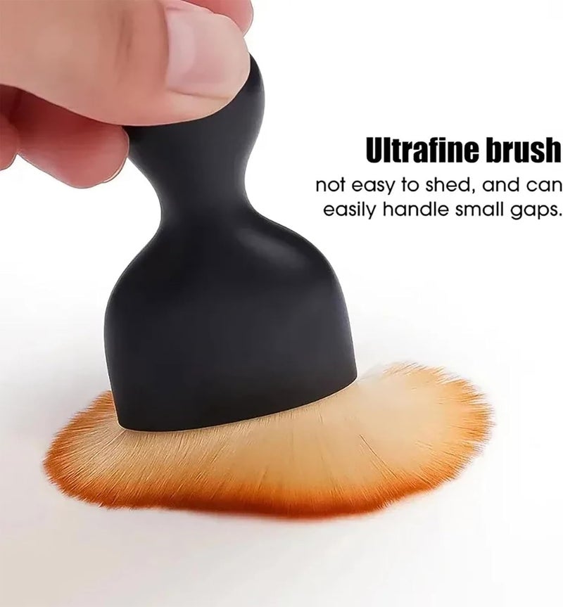 SWAMINE Car Detailing Brush Set of 5 Premium - for Car Cleaning, Car Wash Interior and Exterior Cleaning. Soft bristles, Multy Purpose Dashboard Cleaning, Ac Vent Cleaning & More Cross product combo compatible - Image 3