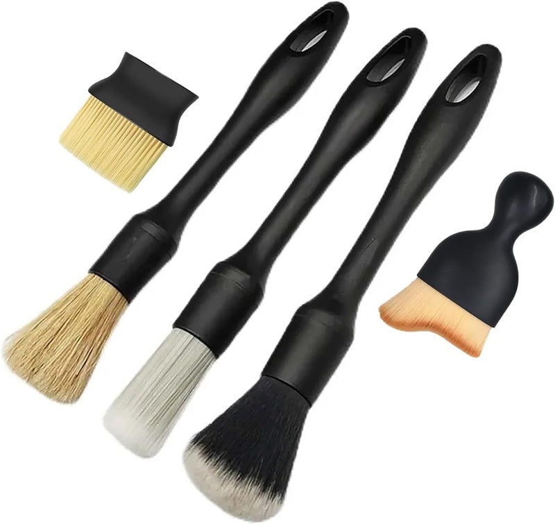 SWAMINE Car Detailing Brush Set of 5 Premium - for Car Cleaning, Car Wash Interior and Exterior Cleaning. Soft bristles, Multy Purpose Dashboard Cleaning, Ac Vent Cleaning & More Cross product combo compatible - Image 1