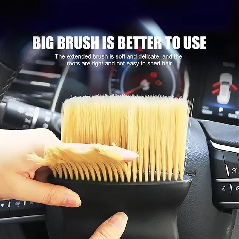 SWAMINE Car Detailing Brush Set of 5 Premium - for Car Cleaning, Car Wash Interior and Exterior Cleaning. Soft bristles, Multy Purpose Dashboard Cleaning, Ac Vent Cleaning & More Cross product combo compatible - Image 5