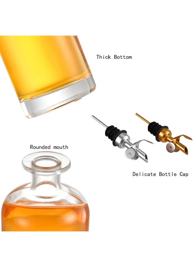 كيلا موزعان للزيت مع ملصقات، عبوات زجاجية للطهي سعة 500 مل، مزودة برؤوس ضخ أوتوماتيكية من الفولاذ المقاوم للصدأ 304، مقاومة للتآكل والصدأ. - Image 2