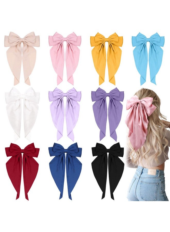 TOKUFAGU Ig Hair Bows For Women Girlstokufagu Large Hair Ribbon Bow Barrette Clips For Girlshair Bows With Long Tail Vintage French Hair Accessories For Women - Image 1