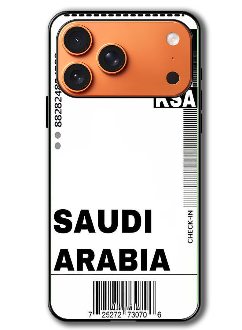 Theodor Case Compatible with Apple iPhone 17 Pro Max 6.9 Inch Protection Shockproof Bumper Cover Saudi boarding pass - Image 1