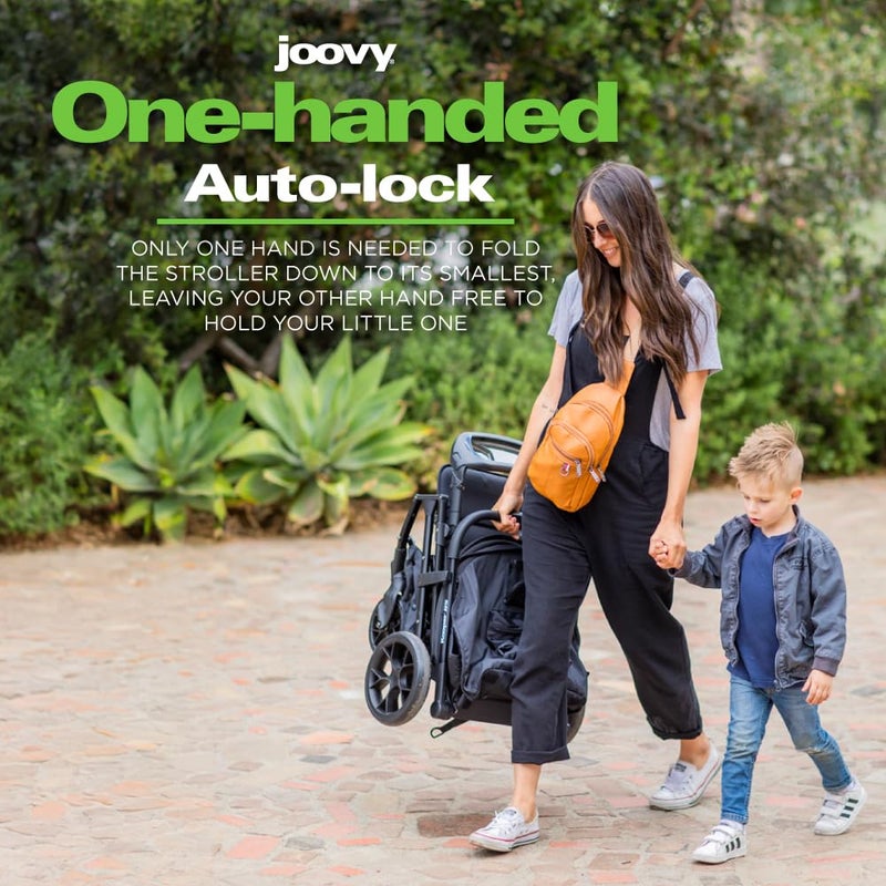Joovy Kooper RS Lightweight Travel Stroller for Infants and Toddlers with OneHand Fold Magnetic Buckle MultiPosition Recline and SwingOpen Tray - Image 4