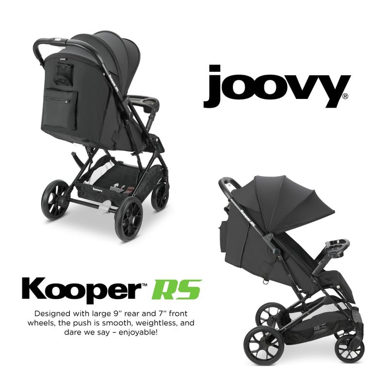 Joovy Kooper RS Lightweight Travel Stroller for Infants and Toddlers with OneHand Fold Magnetic Buckle MultiPosition Recline and SwingOpen Tray - Image 3