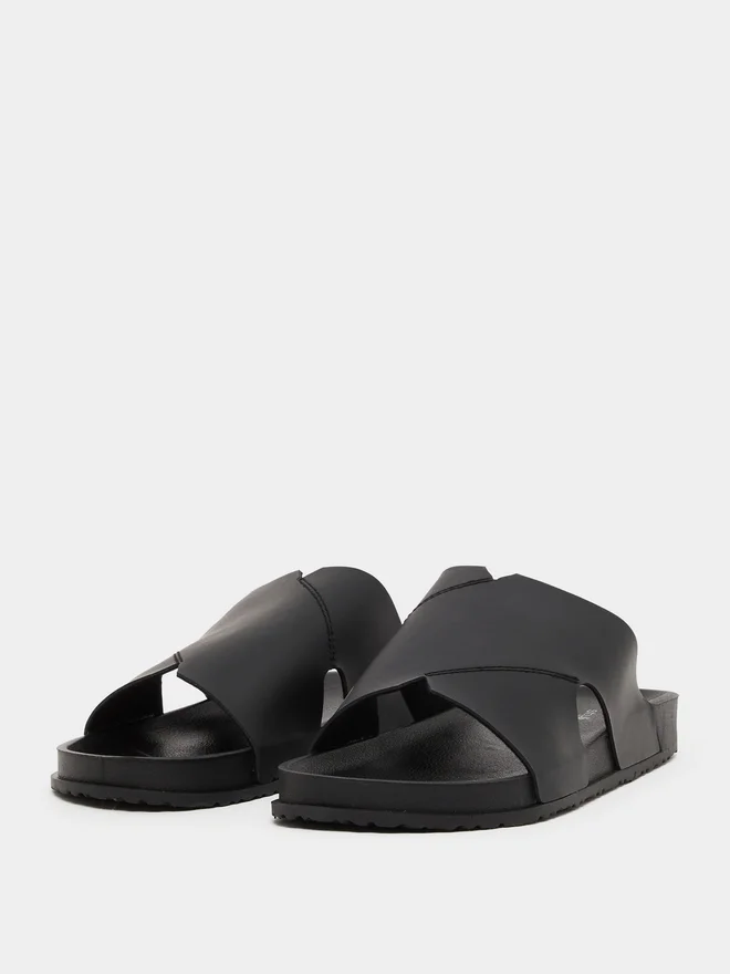 Styli Styli Cut Out Thick Band Slip on Sandals
