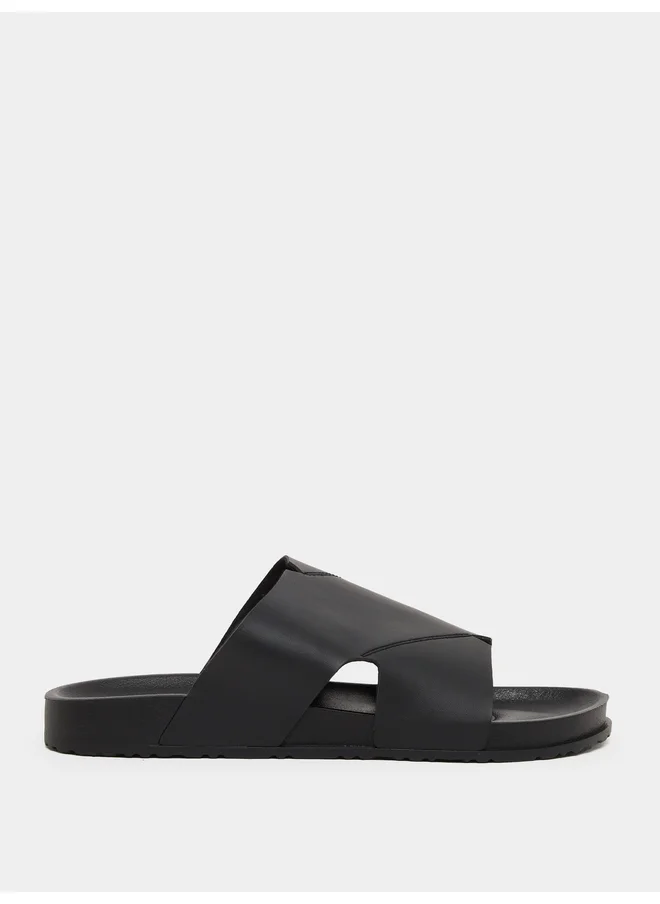ستايلي Styli Cut Out Thick Band Slip on Sandals