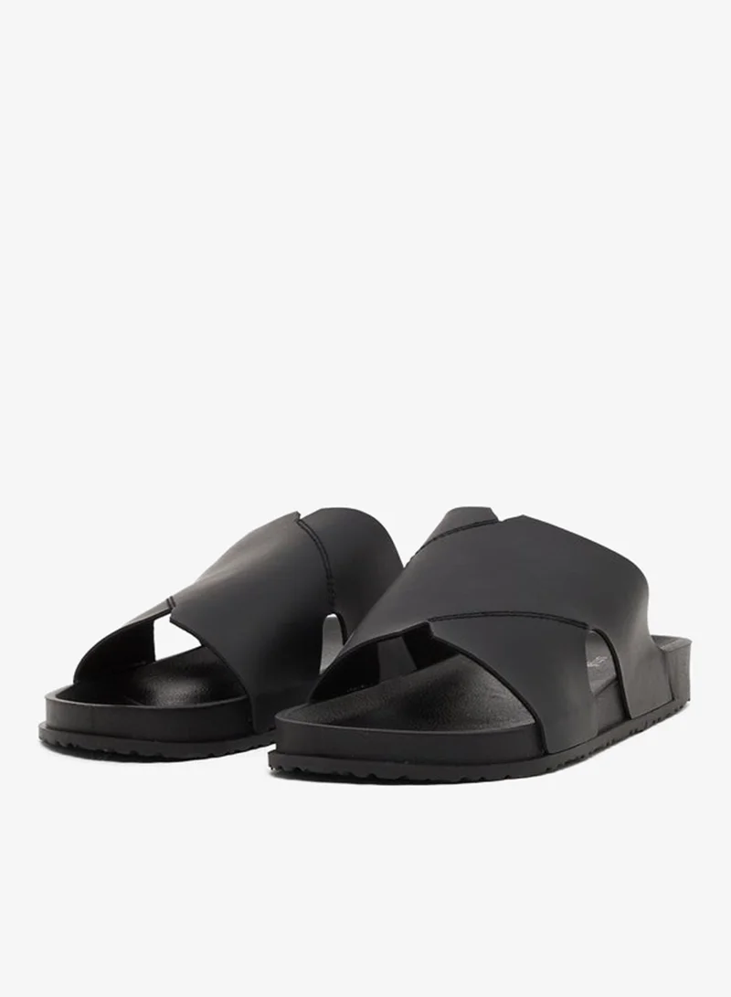 Styli Cut Out Thick Band Slip on Sandals