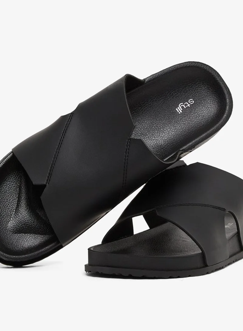 Styli Cut Out Thick Band Slip on Sandals