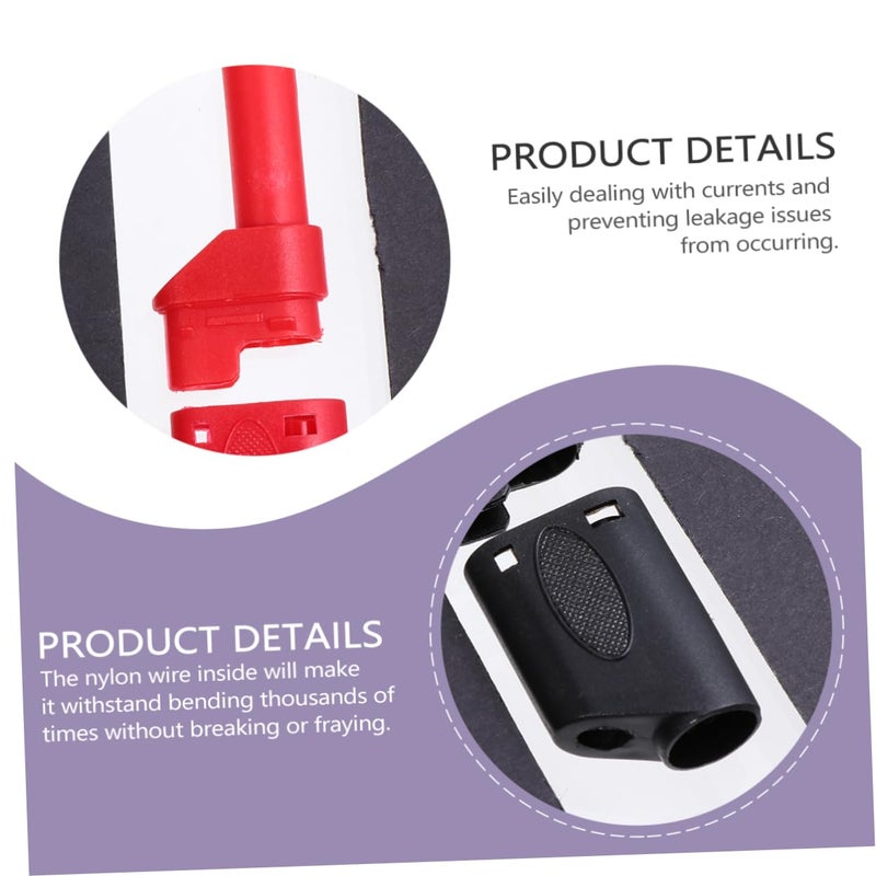 أدوات اختبار الملتيميتر 10 قطع موصلات قابس موز معزولة باللون الأسود - Image 5