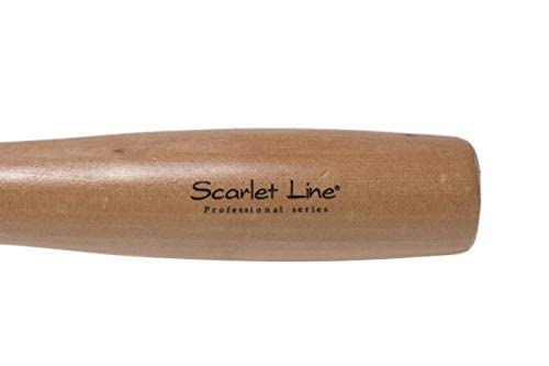 Scarlet Line Professional Hot Curling Round Hair Brush, Flexible Ceramic Bristle Hot Curl Brush with Wooden Handle for Hot Curl Styling, Brown Dlx - Image 2