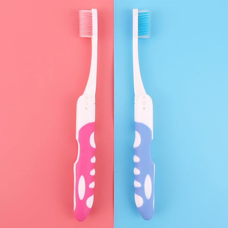Swejos Travel Toothbrush, Folding, Built in Toothbrush Cover, Individually Wrapped, Camping, Hiking (2) - Image 2