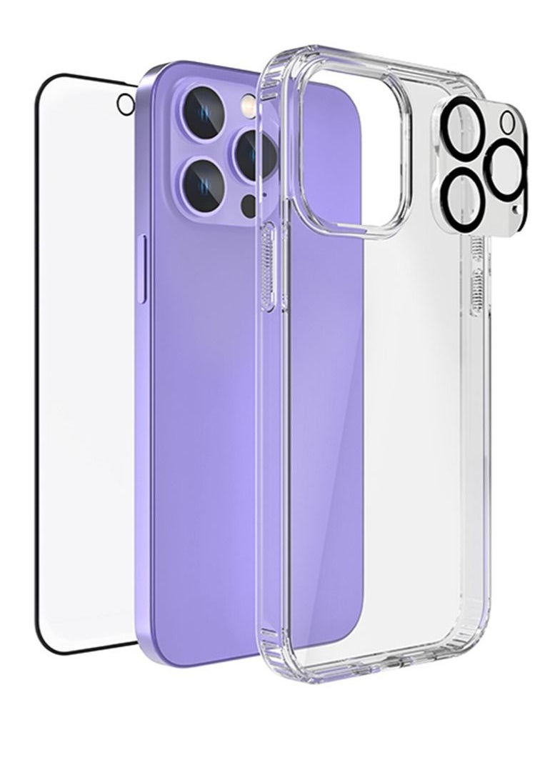 Generic - High Quality iPhone 14 Pro Max Screen Protector, Lens Protector and Phone Case 3 in 1 Package - Image 1
