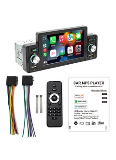 أس دبليو إم مشغل MP5 ستيريو للسيارة 5 بوصة، جهاز استقبال راديو FM BT مع Carplay Android Auto يدعم الاتصال بدون استخدام اليدين USB شحن تشغيل وصلة الهاتف  - Image 1