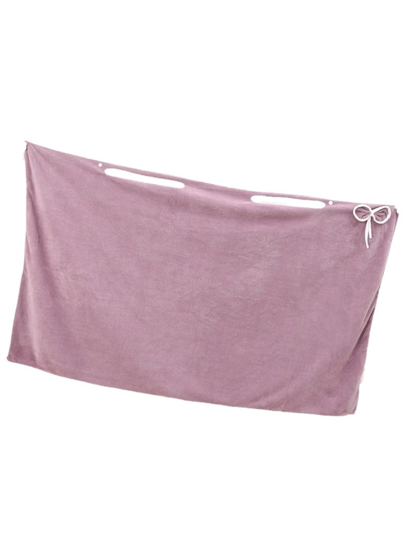 1Piece Wearable Bath Towel Bowknot Coral Velvet Bath Skirt For Adults Water Absorption Quick Drying Bath Towel  - Image 3