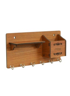 Webelkart Webelkart Premiem JaipurCrafts Side Shelf Brown Key Holder for Home and Office Decor  - Image 1