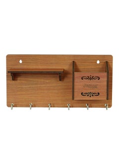 Webelkart Webelkart Premiem JaipurCrafts Side Shelf Brown Key Holder for Home and Office Decor  - Image 3