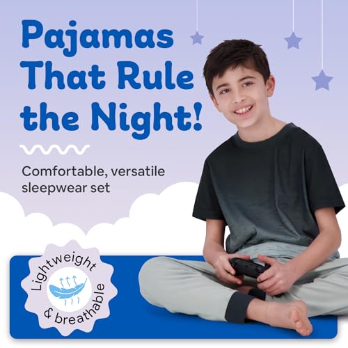US Angels Boys Pajamas 3 Piece Set, big boys pj set, pajama pants for boys, pijama shorts, Size 8, Size 10-12, Size 14-16 - Image 2