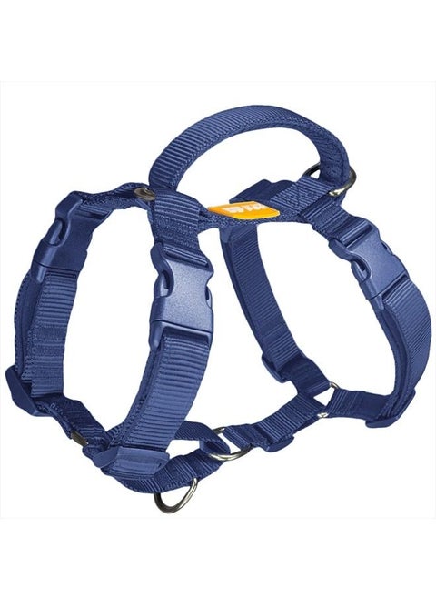 No Pull Martingale Harness for Dog, Nylon Adjustable Front Clip Harness Classic Escape Proof Puppy Harness with Handle for Small Medium Large Dog Training Walking, Dark Navy Blue, S/M