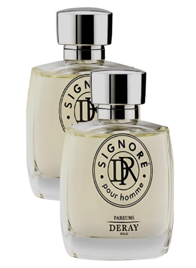 DERAY 2 Pieces Signore Perfume For Men 100ml EDT - Image 1
