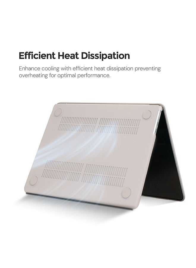 O Ozone Slim Candy Case Compatible with MacBook Air 13 inch (A2681)M2 2022, (A3113)M3 2024 Hard Case with Keyboard Cover & Screen Protector,Rock Grey - Image 3