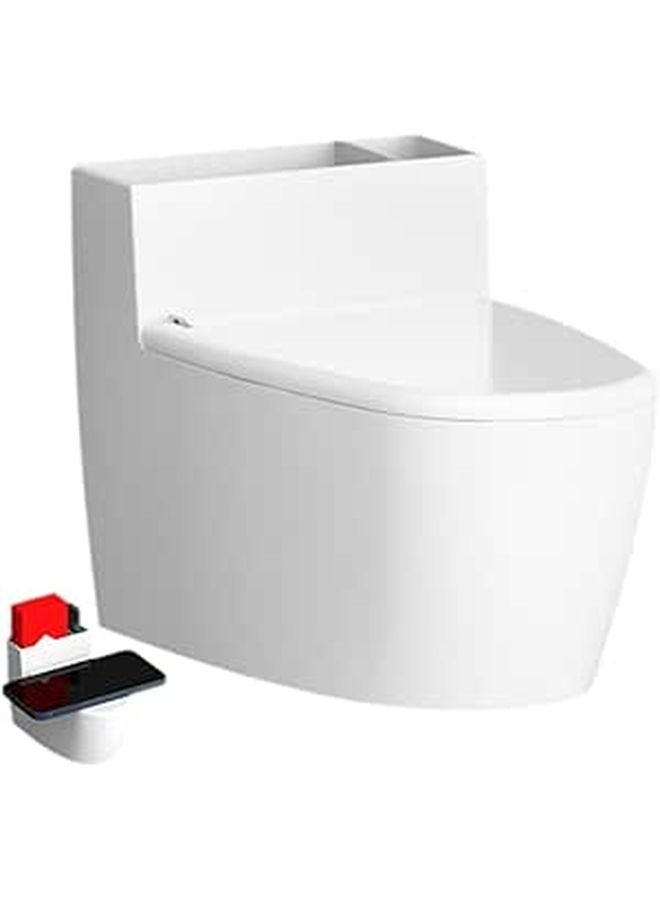 Ceramic White Wall Mounted Smokeless Ashtray With Lid Windproof Bathroom Accessory - Image 1