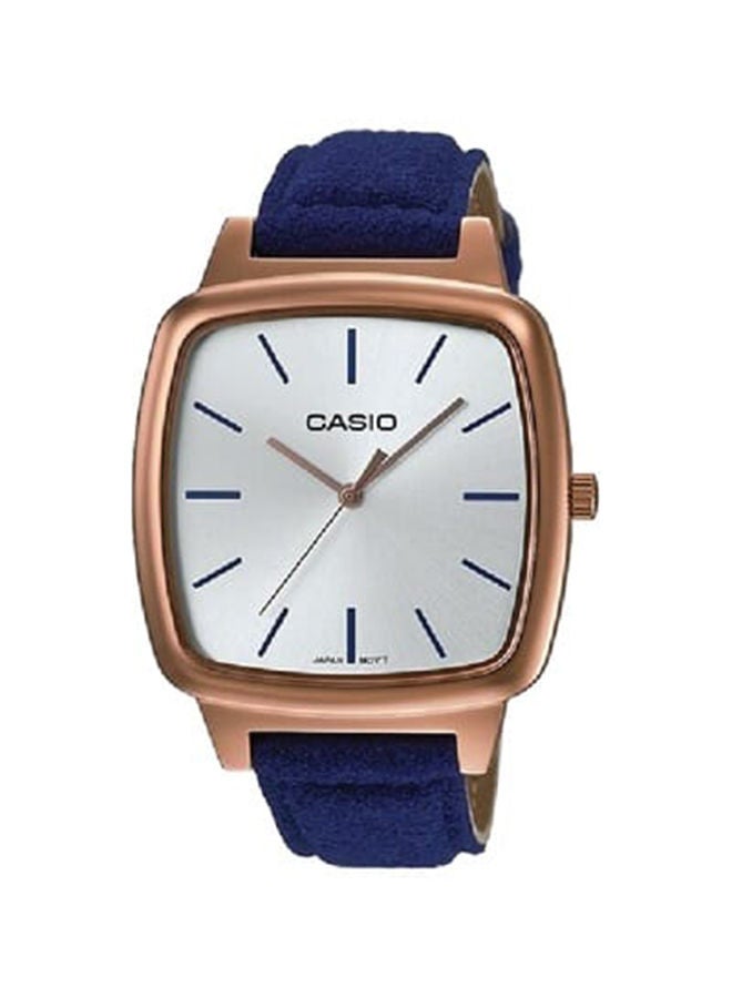 Casio Watch Women Analog Siver Dial Leather Band LTP-E117RL-7ADF. - Image 1